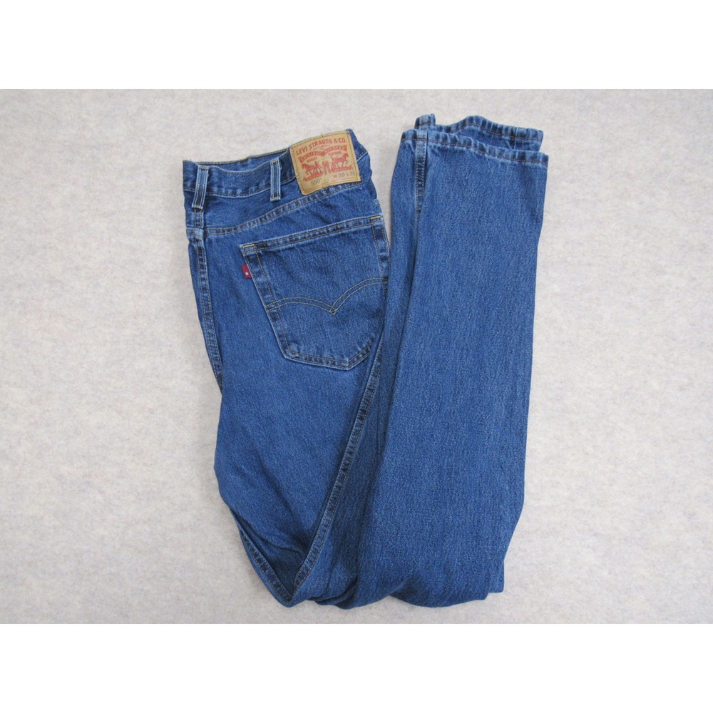 Levis 550 Relaxed Fit Tapered Leg Blue Denim Jeans Mens 38x36 Medium Wash